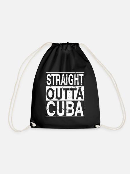 Cuba Straight outta Cuba - Drawstring Bag - black