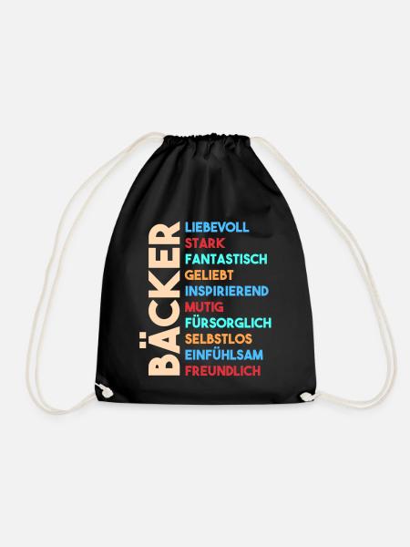 Bäckerei Bäcker - Turnbeutel - Schwarz