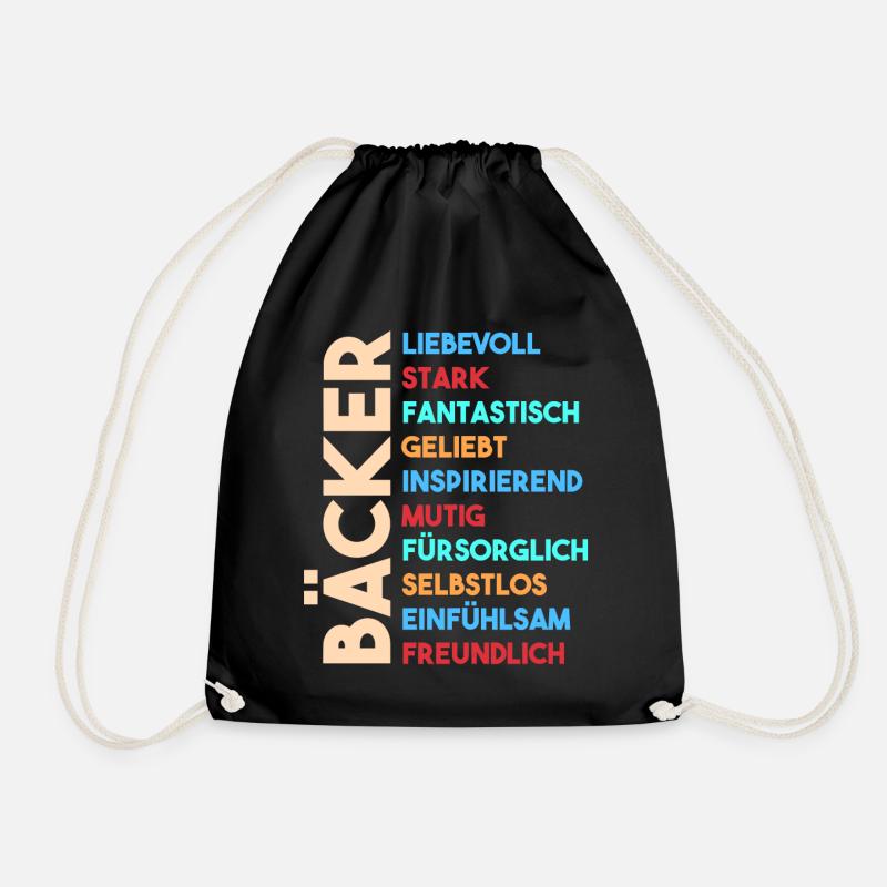 Bäckerei Bäcker - Turnbeutel - Schwarz