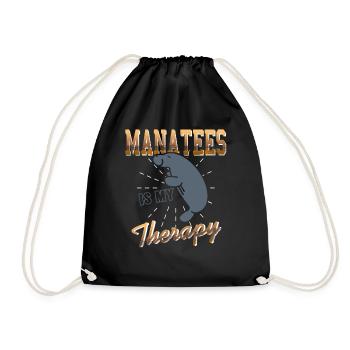 Les lamantins sont ma thérapie - Sac de sport léger - noir - Devant