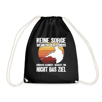 Fadenkreuz Gamer Spruch Jäger Sportschütze - Turnbeutel - Schwarz - Vorne