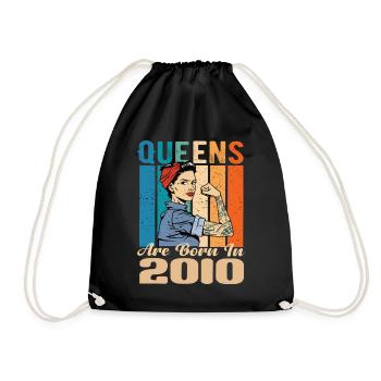 Les reines sont nées en 2010 - Sac de sport léger - noir - Devant