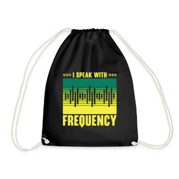 Funk Amateur Funker Funken Radio Hobby Geschenk - Turnbeutel - Schwarz - Vorne