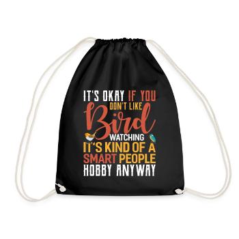 Birdwatchers - Drawstring Bag - black - Front