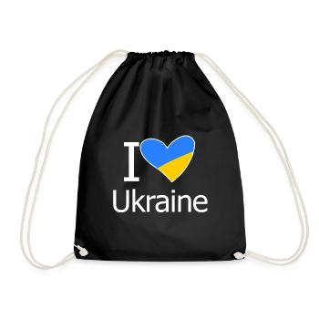 Ukraine - Turnbeutel - Schwarz - Vorne
