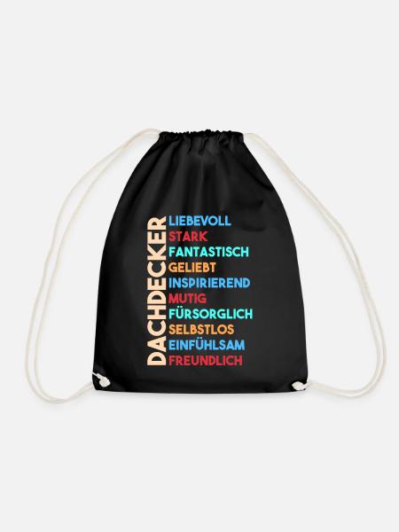 Dachdecker - Turnbeutel - Schwarz