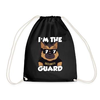 I am the security guard security - Drawstring Bag - black - Front