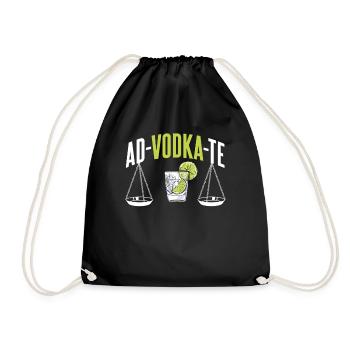 Advodkate Vodka Lawyer Lawyer Lawyer - Drawstring Bag - black - Front