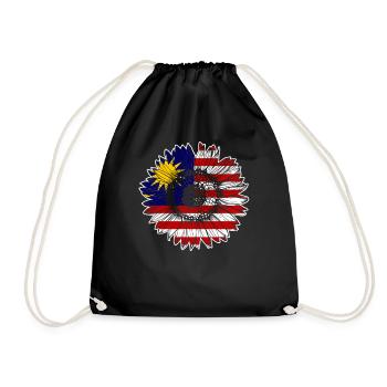 Drapeau de la Malaisie Tournesol - Sac de sport léger - noir - Devant