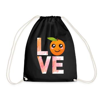 Love Orange LOVE Orange Citrus Fruits - Drawstring Bag - black - Front