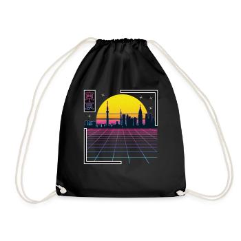 Tokio Retro Vaporwave Streetwear Design - Turnbeutel - Schwarz - Vorne
