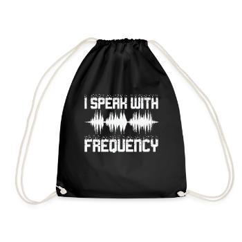 Funk Amateur Funker Funken Radio Hobby Geschenk - Turnbeutel - Schwarz - Vorne
