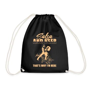 Salsa et bière - Sac de sport léger - noir - Devant