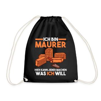 Maurer - Turnbeutel - Schwarz - Vorne