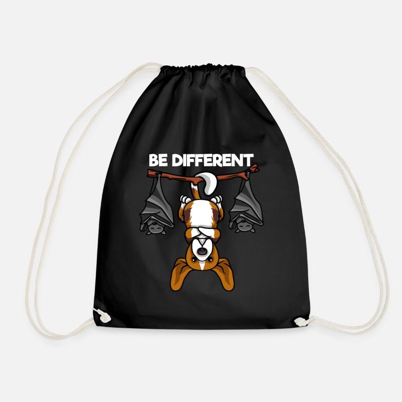 Be Different Beagle mit Fledermäusen - Turnbeutel - Schwarz