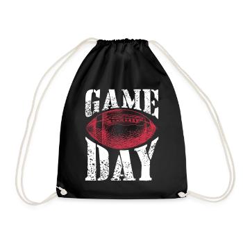 American Football - Turnbeutel - Schwarz - Vorne
