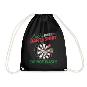 Ne lavez pas la chemise Lucky Darts! Fléchettes - Sac de sport léger - noir - Devant