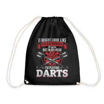 Could look like I'm in my head - Drawstring Bag - black - Front
