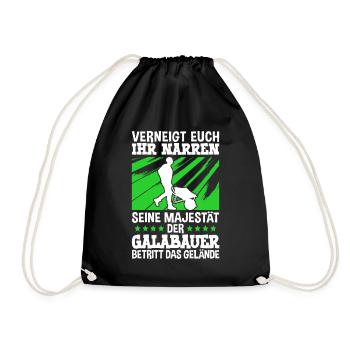 Der Galabauer betritt das Gelände Galabau - Turnbeutel - Schwarz - Vorne