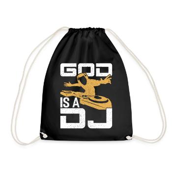 DISC JOCKEY - Drawstring Bag - black - Front