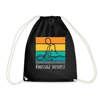 Massage Massage Therapist - Drawstring Bag - black - Front
