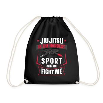 Jiu Jitsu Belt Ju-Jitsu Is The - Drawstring Bag - black - Front