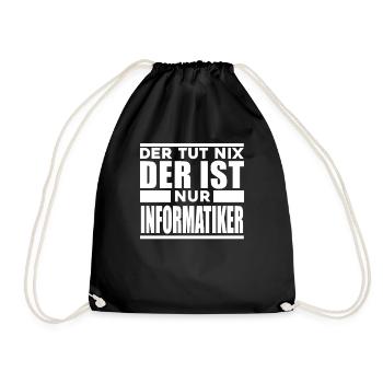 Informatiker - Turnbeutel - Schwarz - Vorne