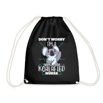 Don't Worry I am A Koalafied Nurse Koala Nurse - Turnbeutel - Schwarz - Vorne