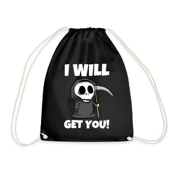 Je vais vous avoir! - Drôle de Faucheuse - Sac de sport léger - noir - Devant