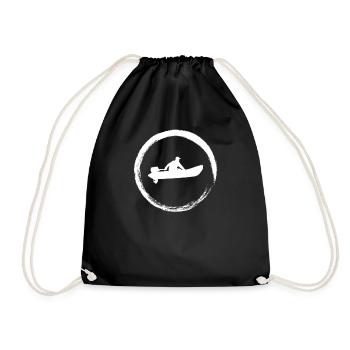 White Rubber Boat - Turnbeutel - Schwarz - Vorne