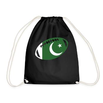 football pakistan - Drawstring Bag - black - Front