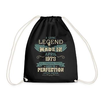 Avril 1973 Vintage Vintage Cadeau d’anniversaire - Sac de sport léger - noir - Devant