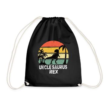 Uncle Saurus Rex - Drawstring Bag - black - Front