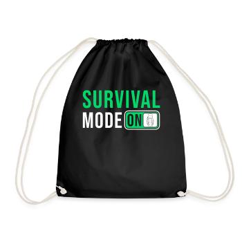 Prepper Survival Outdoor Saying - Drawstring Bag - black - Front