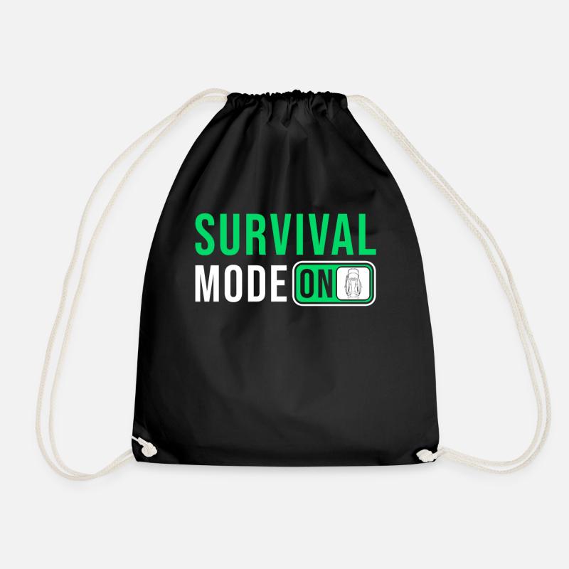 Prepper Survival Outdoor Spruch - Turnbeutel - Schwarz
