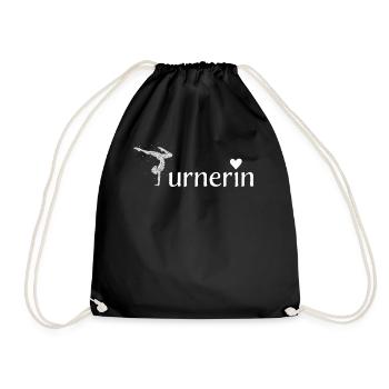 Turnerin Bodenturnen Gymnastik Akrobatik - Turnbeutel - Schwarz - Vorne