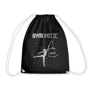 Rhythmic gymnastics Gymnastics Floor gymnastics - Drawstring Bag - black - Front