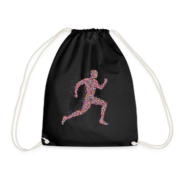 Jogger Runner Sport Fitness Jogging - Drawstring Bag - black - Front