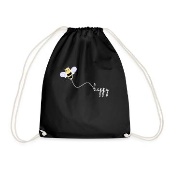 BEE HAPPY - Happy Protection de l’environnement BEE Wordplay - Sac de sport léger - noir - Devant