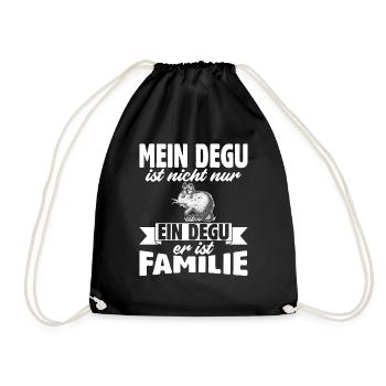 Deguhalter Degus Degu - Turnbeutel - Schwarz - Vorne