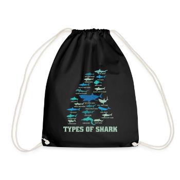 Shark - Turnbeutel - Schwarz - Vorne
