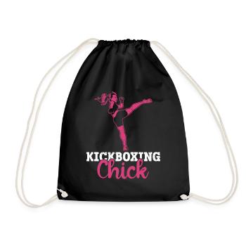 Kickboxing Chick - Kickboxen Kickboxer Kickboxing - Sac de sport léger - noir - Devant