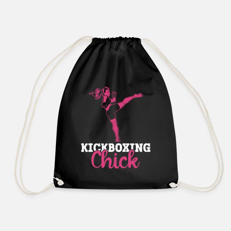 Kickboxing Chick - Kickboxen Kickboxer Kickboxing - Turnbeutel - Schwarz