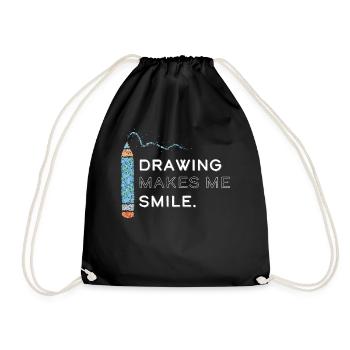 Art Artist Drawing Drawing - Drawstring Bag - black - Front