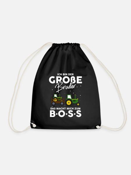 Ich Bin Der Große Bruder Das Macht Mich Zum Boss - Turnbeutel - Schwarz