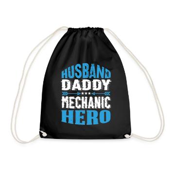 Mari Papa Mécanicien Héros - Sac de sport léger - noir - Devant