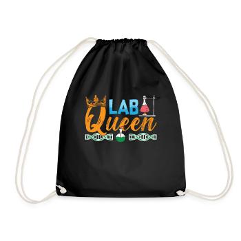 Lab Queen Labortechniker Wissenschaft Geschenk - Turnbeutel - Schwarz - Vorne