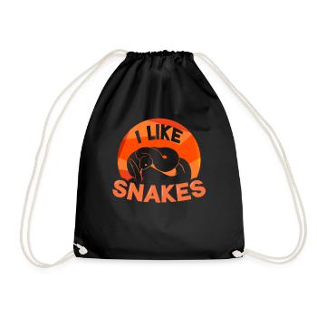 J’aime les serpents pet snake dictons animal - Sac de sport léger - noir - Devant