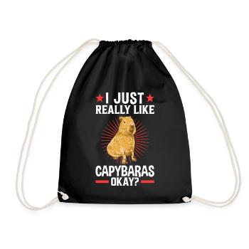 J’aime Capybara Amérique du Sud capybara capybara - Sac de sport léger - noir - Devant