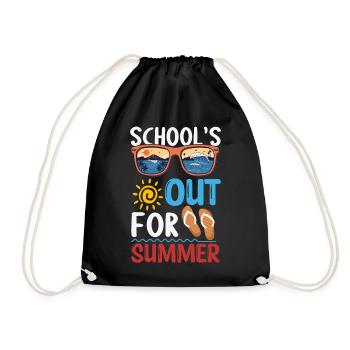 Retro Last Day Of School Schools Out For Summer - Turnbeutel - Schwarz - Vorne